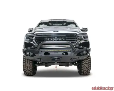 Fab Fours Black Powdercoat Matrix Front Bumper with Pre-Runner Guard Dodge Ram 1500 2019-2022 - DR19-X4252-1