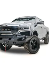 Fab Fours Black Powdercoat Matrix Front Bumper with Pre-Runner Guard Dodge Ram 1500 2019-2022                                     - DR19-X4252-1 - Image 2