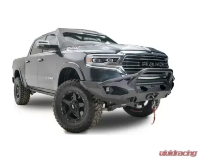 Fab Fours Black Powdercoat Matrix Front Bumper with Pre-Runner Guard Dodge Ram 1500 2019-2022 - DR19-X4252-1