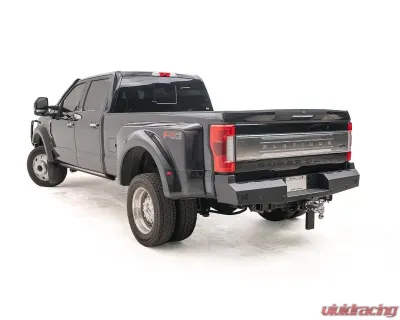 Fab Fours Black Powdercoated Red Steel Rear Bumper Ford Super Duty F-250  | F-350 2017-2022 - FS17-RT41501