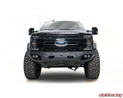 Fab Fours Black Powdercoated Matrix Open Fender Front Bumper Ford Super Duty F-250 | F-350 2017-2022 - FS17-X4151-1