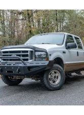 Fab Fours Black Powdercoated Red Steel Front Bumper with Pre-Runner Guard Ford Super Duty F-250 | F-350 1999-2004                                     - FS99-RS16621 - Image 3
