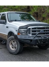 Fab Fours Black Powdercoated Red Steel Front Bumper with Pre-Runner Guard Ford Super Duty F-250 | F-350 1999-2004                                     - FS99-RS16621 - Image 2