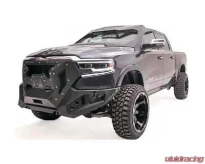 Fab Fours Black Powdercoated Grumper Truck Front Bumper Dodge Ram 1500 2019-2021 - GR4200-1