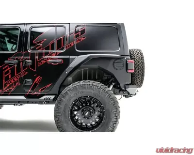 Fab Fours Black Powdercoated Rear Fender Jeep Wrangler 2018-2021 - JL1001-1