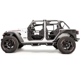Fab Fours Black Powdercoated Full Surround Tube Doors Jeep Gladiator | Wrangler 2018-2021