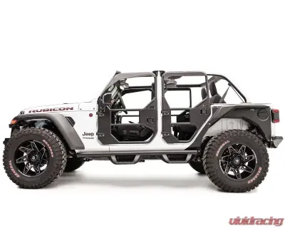 Fab Fours Black Powdercoated Full Surround Tube Doors Jeep Gladiator | Wrangler 2018-2021 - JL1030-1