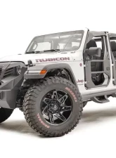 Fab Fours Black Powdercoated Full Surround Tube Doors Jeep Gladiator | Wrangler 2018-2021                                     - JL1030-1 - Image 2