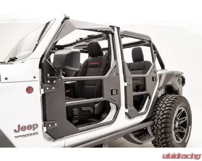 Fab Fours Black Powdercoated Full Surround Tube Doors Jeep Gladiator | Wrangler 2018-2021 - JL1030-1
