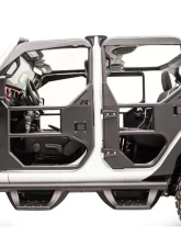 Fab Fours Black Powdercoated Full Surround Tube Doors Jeep Gladiator | Wrangler 2018-2021                                     - JL1030-1 - Image 4