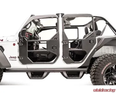 Fab Fours Black Powdercoated Full Surround Tube Doors Jeep Gladiator | Wrangler 2018-2021 - JL1030-1