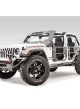 Fab Fours Black Powdercoated Half Front Tube Doors Jeep Gladiator | Wrangler 2018-2022                                     - JL1032-1 - Image 3