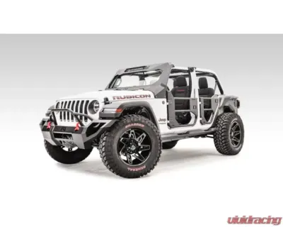 Fab Fours Black Powdercoated Half Front Tube Doors Jeep Gladiator | Wrangler 2018-2022 - JL1032-1