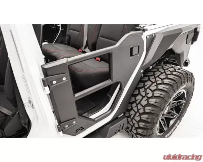 Fab Fours Black Powdercoated Half Tube Doors Jeep Wrangler | Gladiator 2018-2021 - JL1033-1