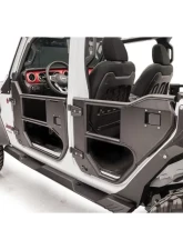 Fab Fours Black Powdercoated Half Tube Doors Jeep Wrangler | Gladiator 2018-2021                                     - JL1033-1 - Image 2