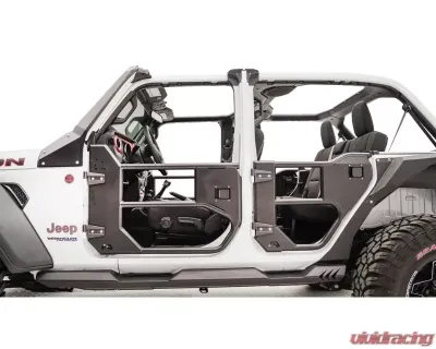 Fab Fours Black Powdercoated Half Tube Doors Jeep Wrangler | Gladiator 2018-2021 - JL1033-1
