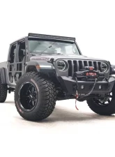 Fab Fours Black Powdercoated Stubby Bumper Jeep Gladiator | Wrangler 2018-2022                                     - JL18-B4751-1 - Image 3