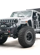 Fab Fours Natural Stubby Winch Bumper with Pre-Runner Guard Jeep Gladiator | Wrangler 2018-2022                                     - JL18-B4752-B - Image 2