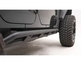 Fab Fours Black Powdercoated Tube Rock Sliders Jeep Wrangler 2018-2022