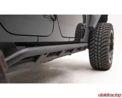 Fab Fours Black Powdercoated Tube Rock Sliders Jeep Wrangler 2018-2022 - JL18-G1750-1