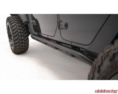 Fab Fours Black Powdercoated Tube Rock Sliders Jeep Wrangler 2018-2022 - JL18-G1750-1