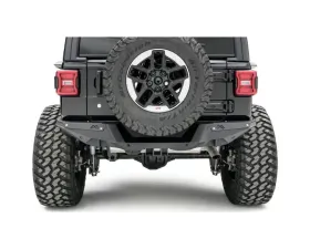 Fab Fours Black Powdercoated Rear Bumper Jeep Wrangler 2018-2022