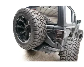 Fab Fours Black Powdercoated Tire Carrier Jeep Wrangler 2018-2021