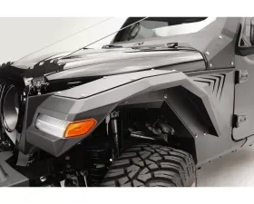 Fab Fours Black Powdercoated Light Fender System Jeep Gladiator | Wrangler 2018-2021