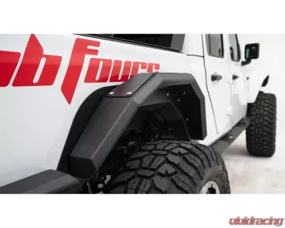 Fab Fours Matte Black Powdercoated Rear Fender System Jeep Gladiator 2020-2022 - JT1001-1