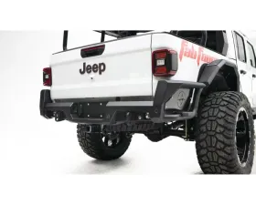 Fab Fours Black Powdercoated Rear Bumper Jeep Gladiator 2020-2021