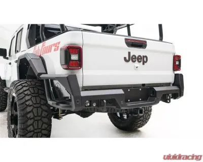 Fab Fours Black Powdercoated Rear Bumper Jeep Gladiator 2020-2021 - JT20-Y1950-1