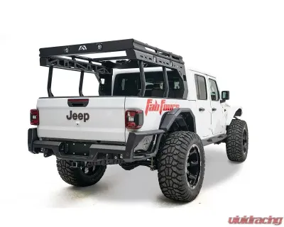 Fab Fours Matte Black Powdercoated Overland Rack Jeep Gladiator 2020-2022 - JTOR-01-1