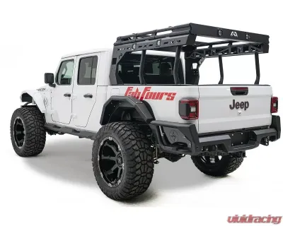 Fab Fours Matte Black Powdercoated Overland Rack Jeep Gladiator 2020-2022 - JTOR-01-1