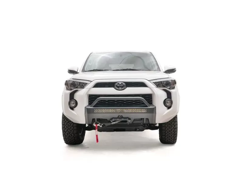 Fab Fours Black Powdercoated Hidden Winch Mount with Low Pre-Runner Guard Toyota 4Runner 2014-2021 - T4R-N4552-1