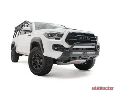 Fab Fours Black Powdercoated Hidden Winch Mount with Low Pre-Runner Guard Toyota Tacoma 2016-2021 - TT16-N3652-1