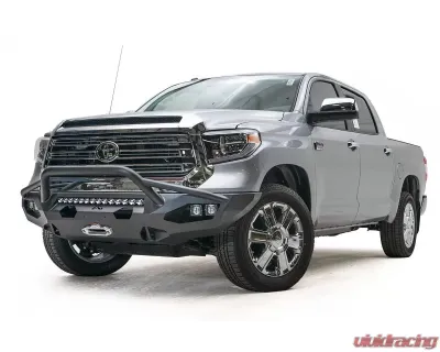 Fab Fours Black Powdercoat Matrix Front Bumper with Low Pre-Runner Guard Toyota Tacoma 2016-2021 - TT16-X3652-1