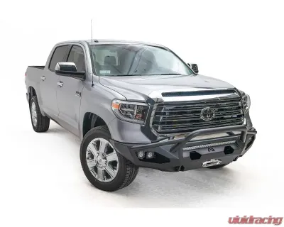 Fab Fours Black Powdercoat Matrix Front Bumper with Low Pre-Runner Guard Toyota Tacoma 2016-2021 - TT16-X3652-1