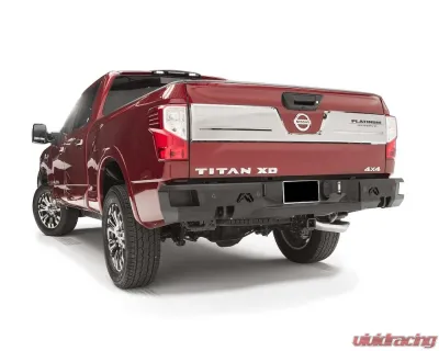 Fab Fours 16-18 Nissan Titan XD Rear SENSOR Bumper Bare - NT16-W3751-B