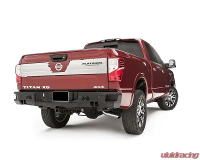 Fab Fours 16-18 Nissan Titan XD Rear SENSOR Bumper Bare - NT16-W3751-B