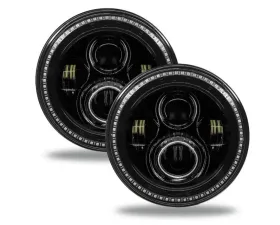 Oracle Lighting 7 Inch Dynamic ColorSHIFT High Powered LED Headlights (Pair) Black Bezel Jeep Wrangler JK | JL 2007-2018