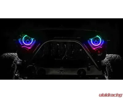 Oracle Lighting 7 Inch Dynamic ColorSHIFT High Powered LED Headlights (Pair) Black Bezel Jeep Wrangler JK | JL 2007-2018 - 5769J-332
