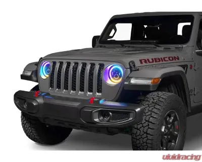 Oracle Lighting 7 Inch Dynamic ColorSHIFT High Powered LED Headlights (Pair) Black Bezel Jeep Wrangler JK | JL 2007-2018 - 5769J-332