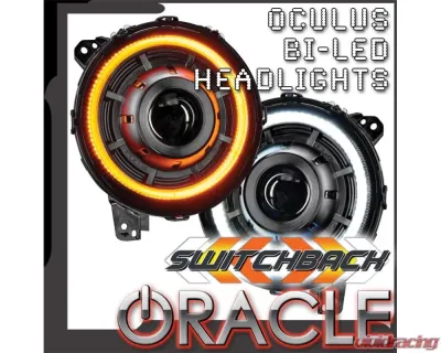 Oracle Lighting Oculuc Switchback Bi-LED Projector Headlights Jeep Wrangler JL | Gladiator JT 2018-2024 - 5839-023