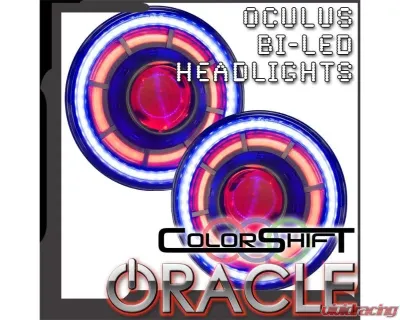 Oracle Lighting ORACLE Oculus Colorshift 7inch Bi-Led Projector Headlights No Controller Jeep Wrangler JK 2007-2018 - 5876-334