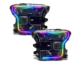 Oracle Lighting Dynamic ColorSHIFT RGB+A Pre-Assembled Headlights Black Edition Ford F-150 2015-2017