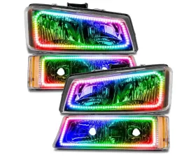 Oracle Lighting Pre-Assembled Headlights w/ Parking Lights ColorShift No Controller Chevrolet Silverado 2003-2006
