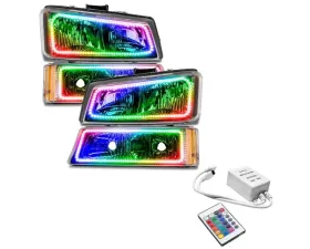 Oracle Lighting Pre-Assembled Headlights w/ Parking Lights ColorShift-Simple Chevrolet Silverado 2003-2006