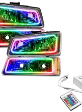 Oracle Lighting Pre-Assembled Headlights w/ Parking Lights ColorShift-Simple Chevrolet Silverado 2003-2006                                     - 8205-504 - Image 5