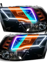 Oracle Lighting RGB+A ColorSHIFT & Switchback Quad Headlight Halo Kit w/ RF Controller Dodge | Ram 2009-2018                                     - 1328-330 - Image 2