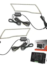 Oracle Lighting RGB+A ColorSHIFT & Switchback Quad Headlight Halo Kit w/ 2.0 Controller Dodge | Ram 2009-2018                                     - 1328-333 - Image 3